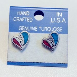 Hand Crafted Geniune Turquoise Earrings